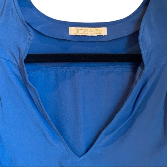 100% Silk Y2K Joe’s Jeans Blouse Top Royal Blue Size Medium - Picture 3 of 4